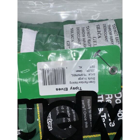 Tipsy Elves GREEN St‎ Patty’s Day/rainbow IRISH FUN GOLF Shorts For Men XL NIP - Picture 7 of 10